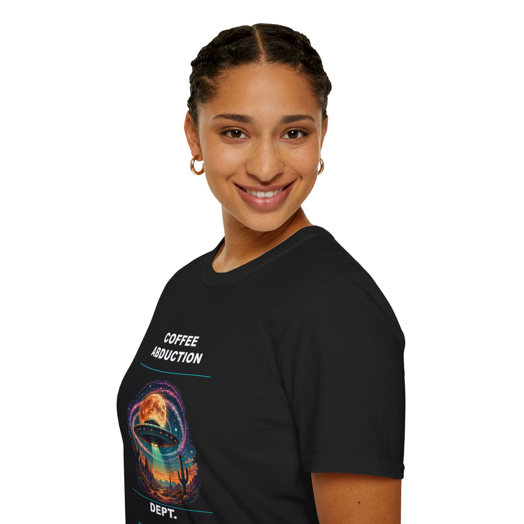 Coffee Abduction T-Shirt | UFO Coffee Alien Design