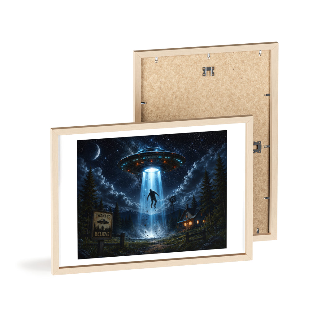 Alien Abduction Scene Poster | Framed UFO Wall Art