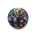 Alien Babies Halloween Acrylic Wall Clock | Cute Spooky Costume Artwork