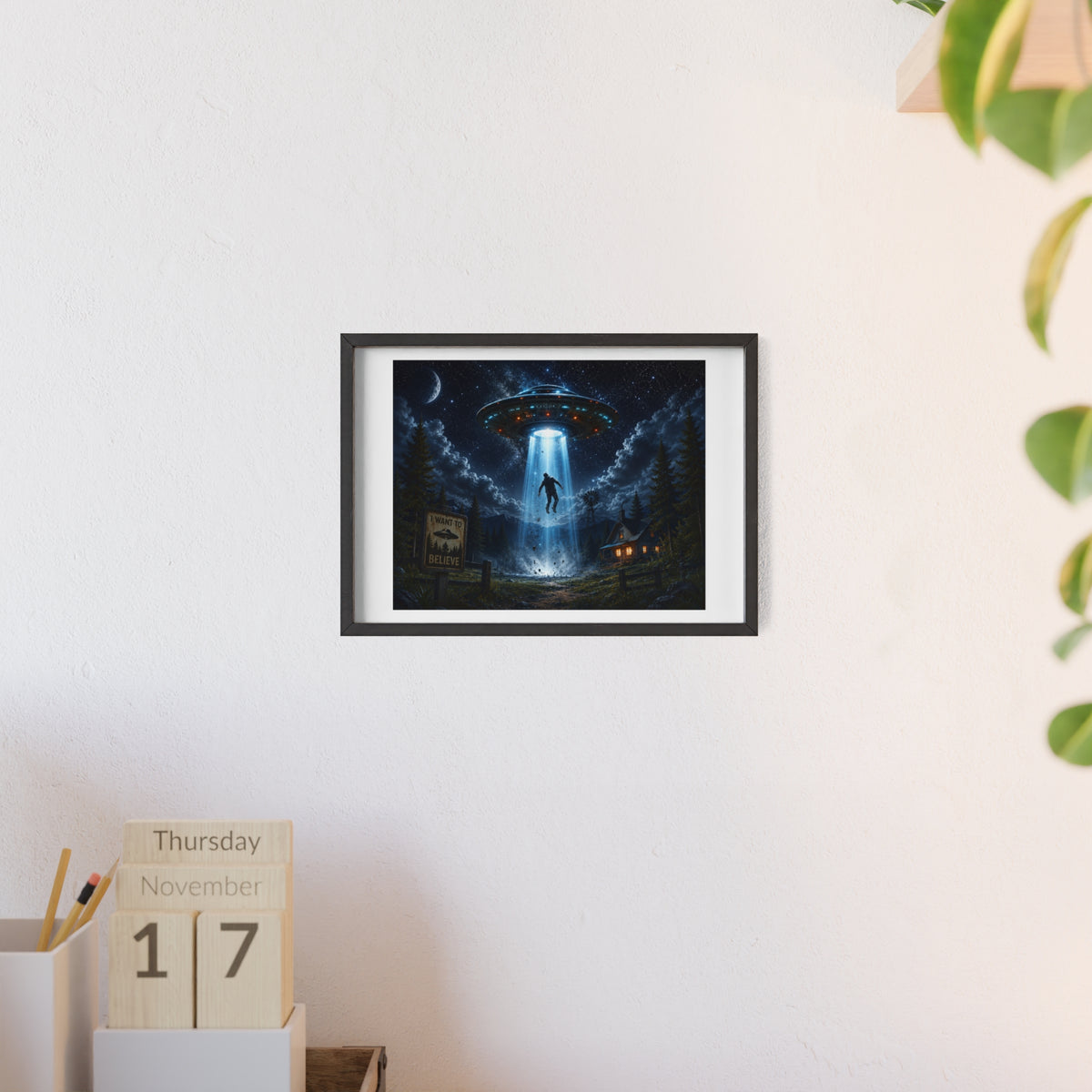 Alien Abduction Scene Poster | Framed UFO Wall Art
