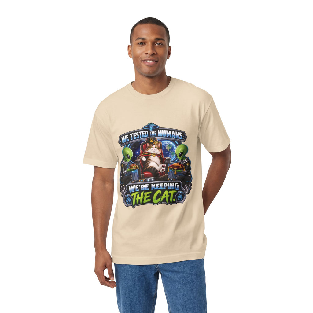 We Tested the Humans, We’re Keeping the Cat — Unisex Alien T-Shirt