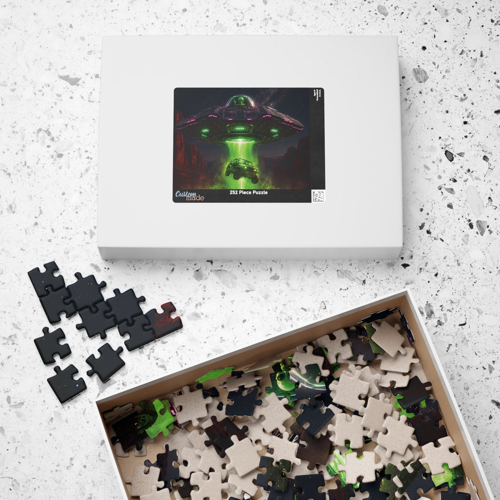 Alien UFO Abduction Scene Puzzle