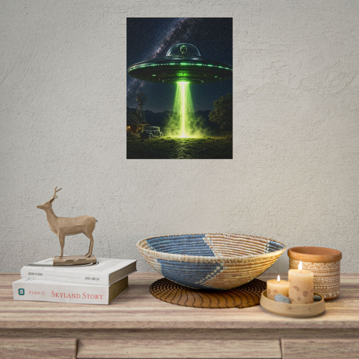 Alien UFO Abduction Poster | Rolled Posters