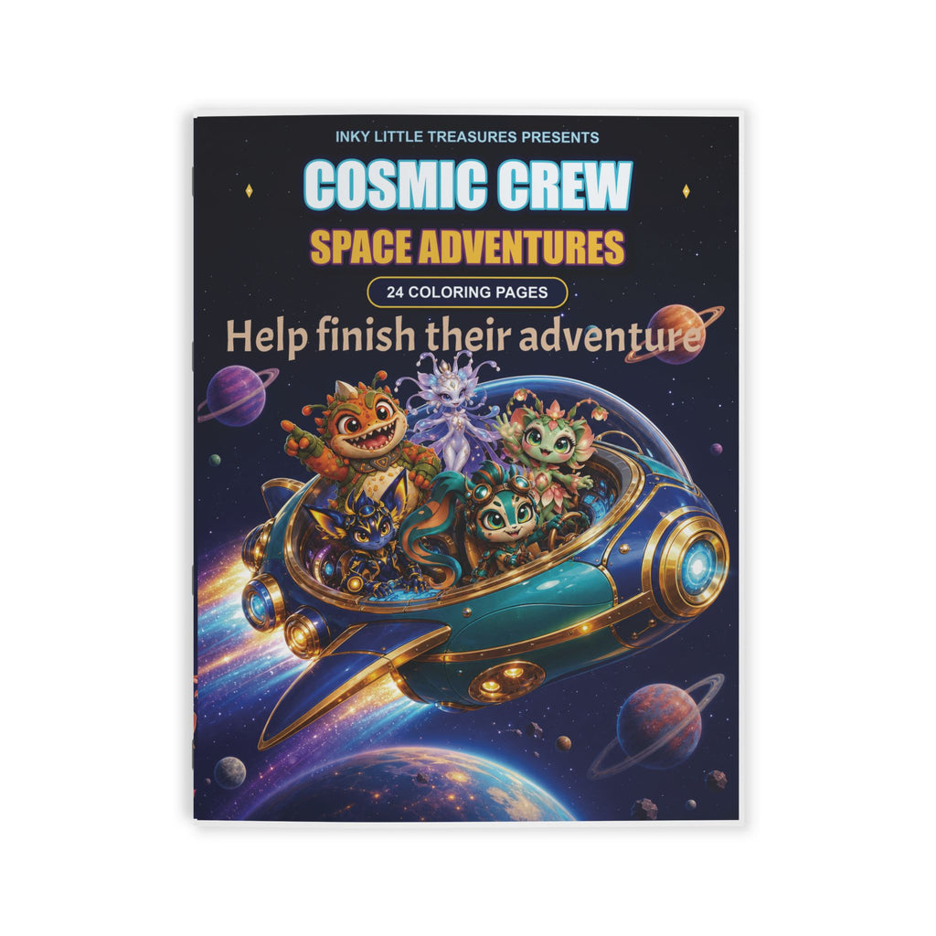 Space Adventures Kids' Coloring Book, Physical 24-Page Rocket and Planet Scenes