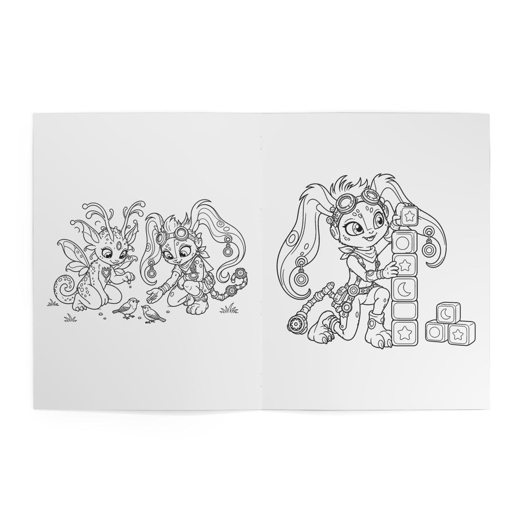 Cute Cosmic Days Kids' Coloring Book, Physical 24-Page Everyday Space Scenes