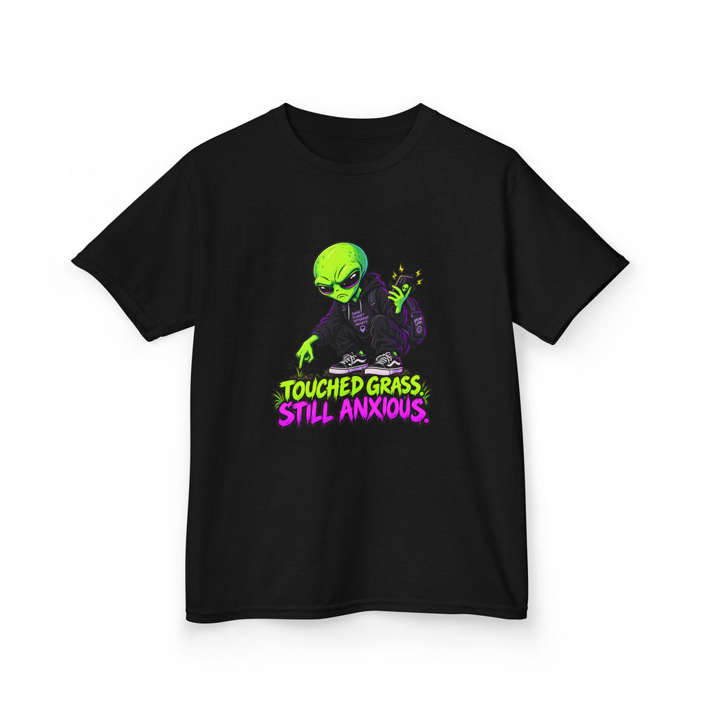 Touched Grass, Still Anxious | Alien Kids T-Shirt