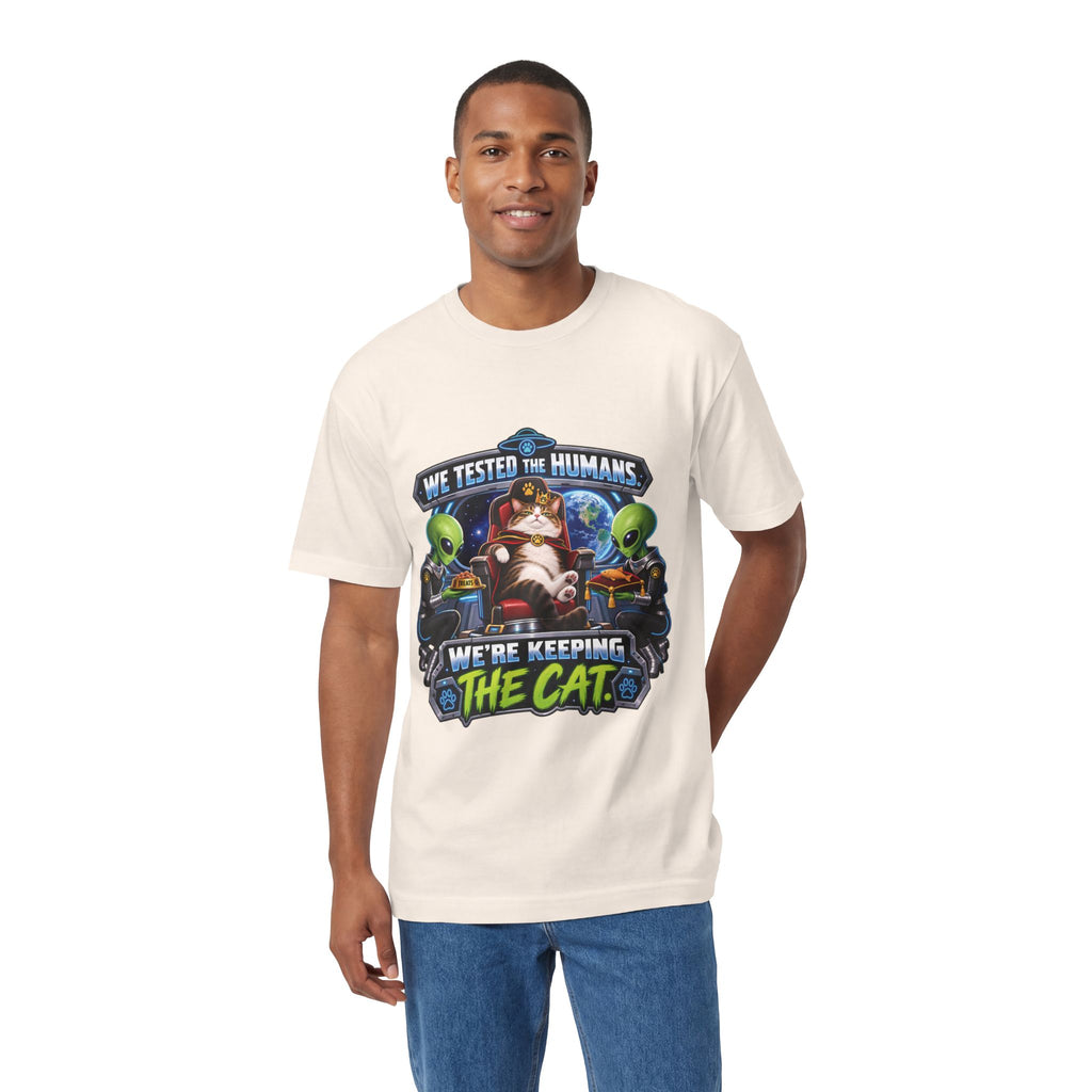 We Tested the Humans, We’re Keeping the Cat — Unisex Alien T-Shirt