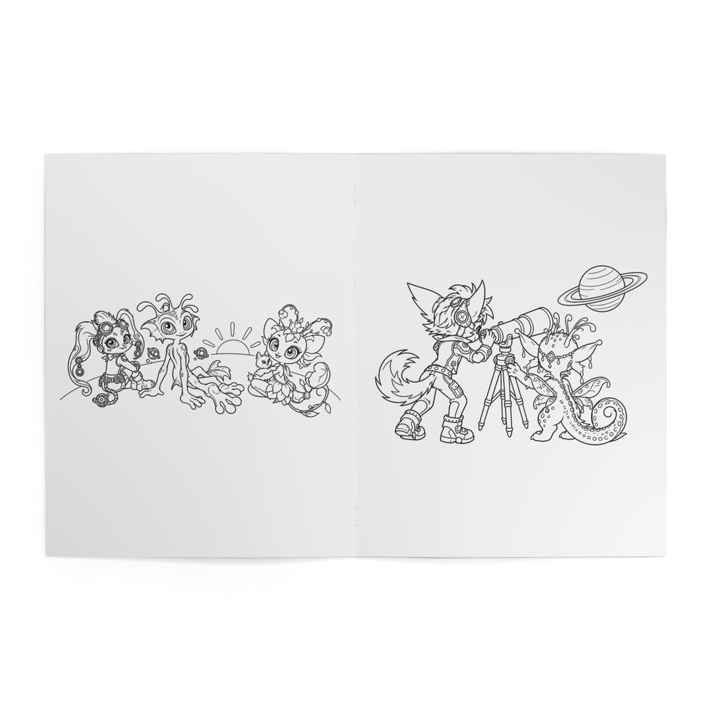 Spooky Space Fun Kids' Coloring Book, Physical 24-Page Halloween Scenes