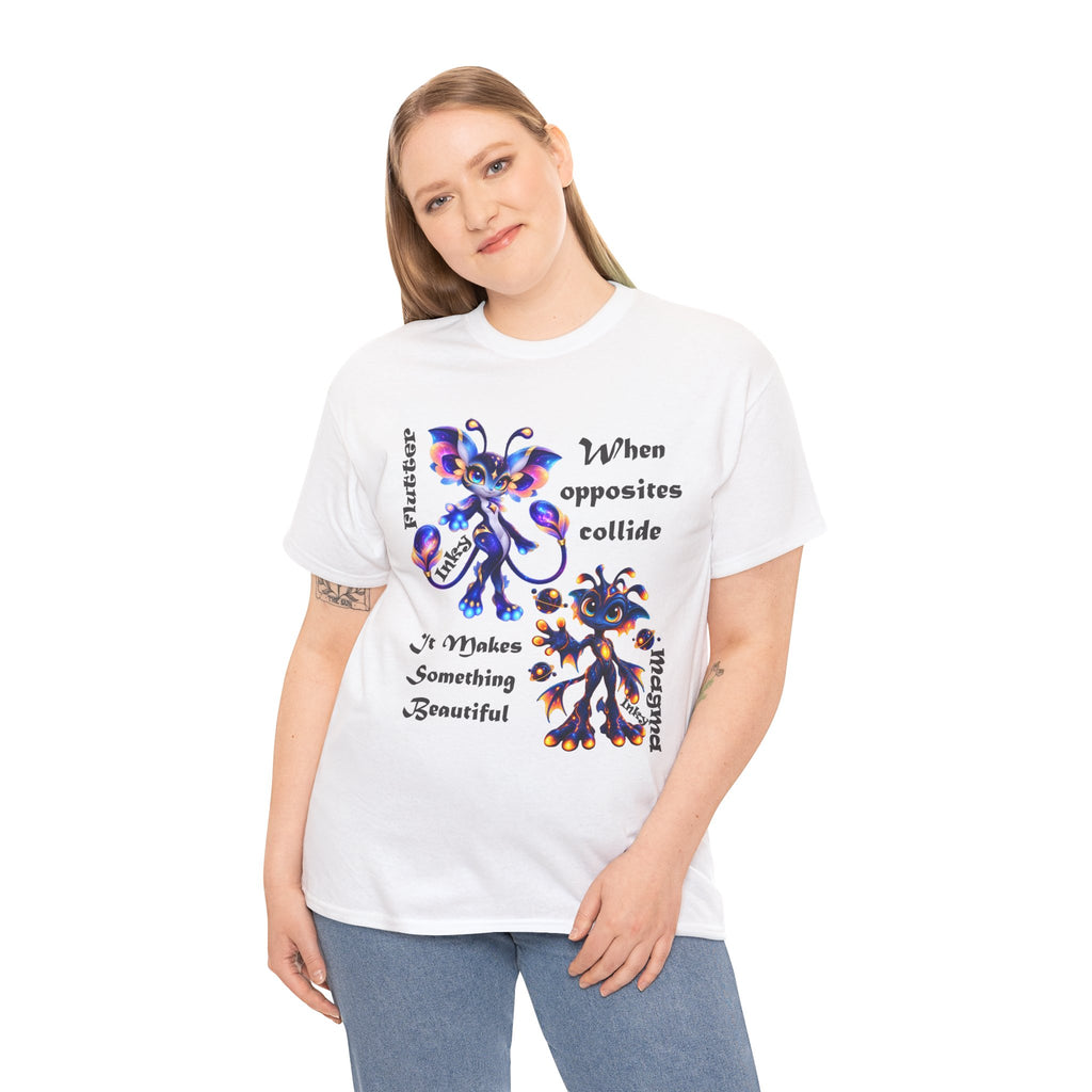 When Opposites Collide Graphic Tee — Flutter & Magma Inky