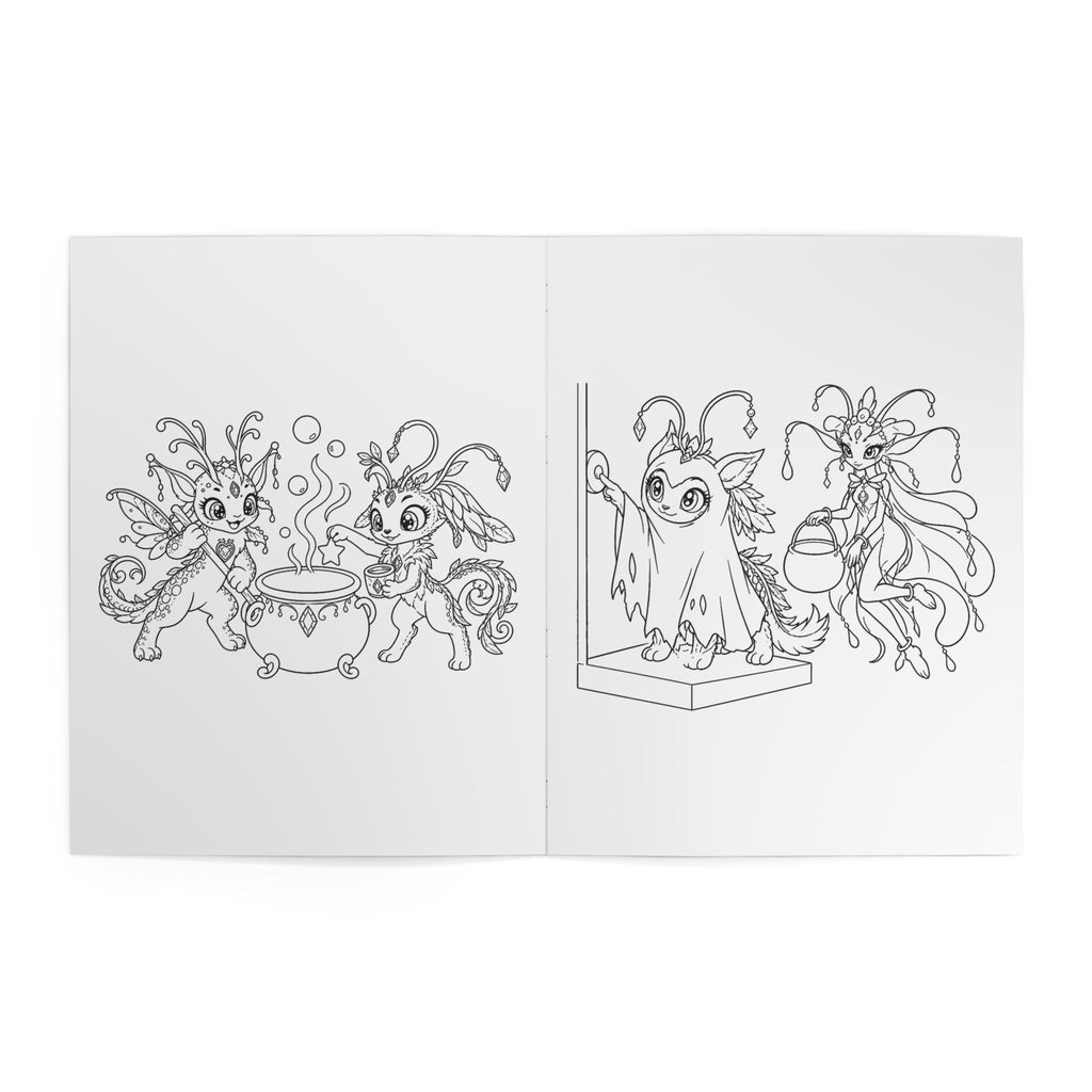 Spooky Space Fun Kids' Coloring Book, Physical 24-Page Halloween Scenes