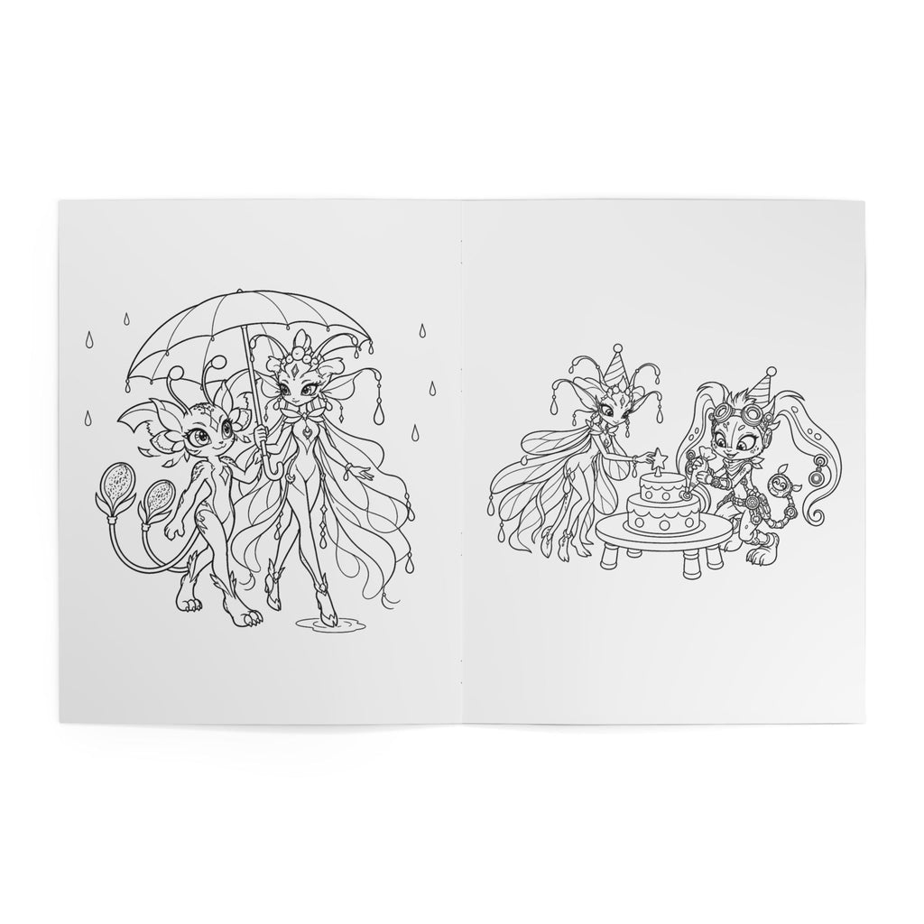 Alien Friendship Kids' Coloring Book, Physical 24-Page Cosmic Playground Scenes
