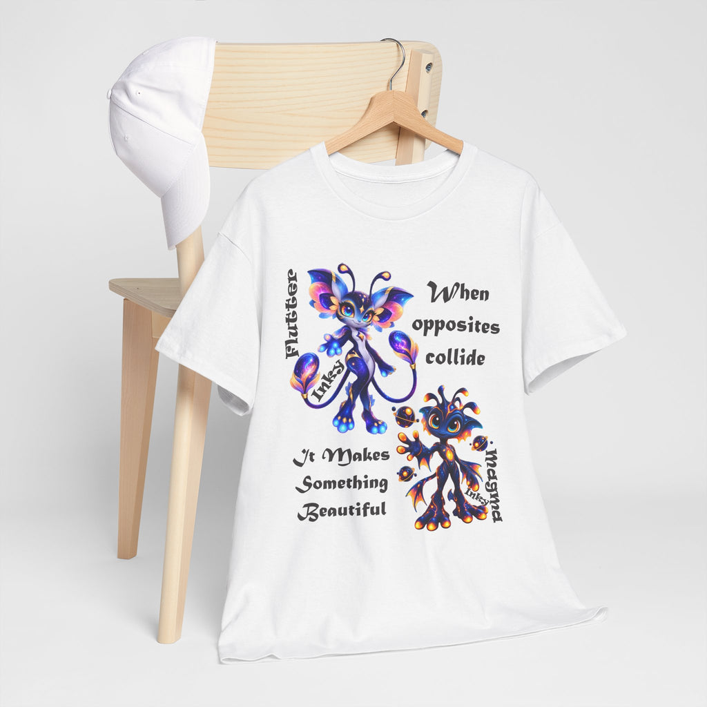 When Opposites Collide Graphic Tee — Flutter & Magma Inky