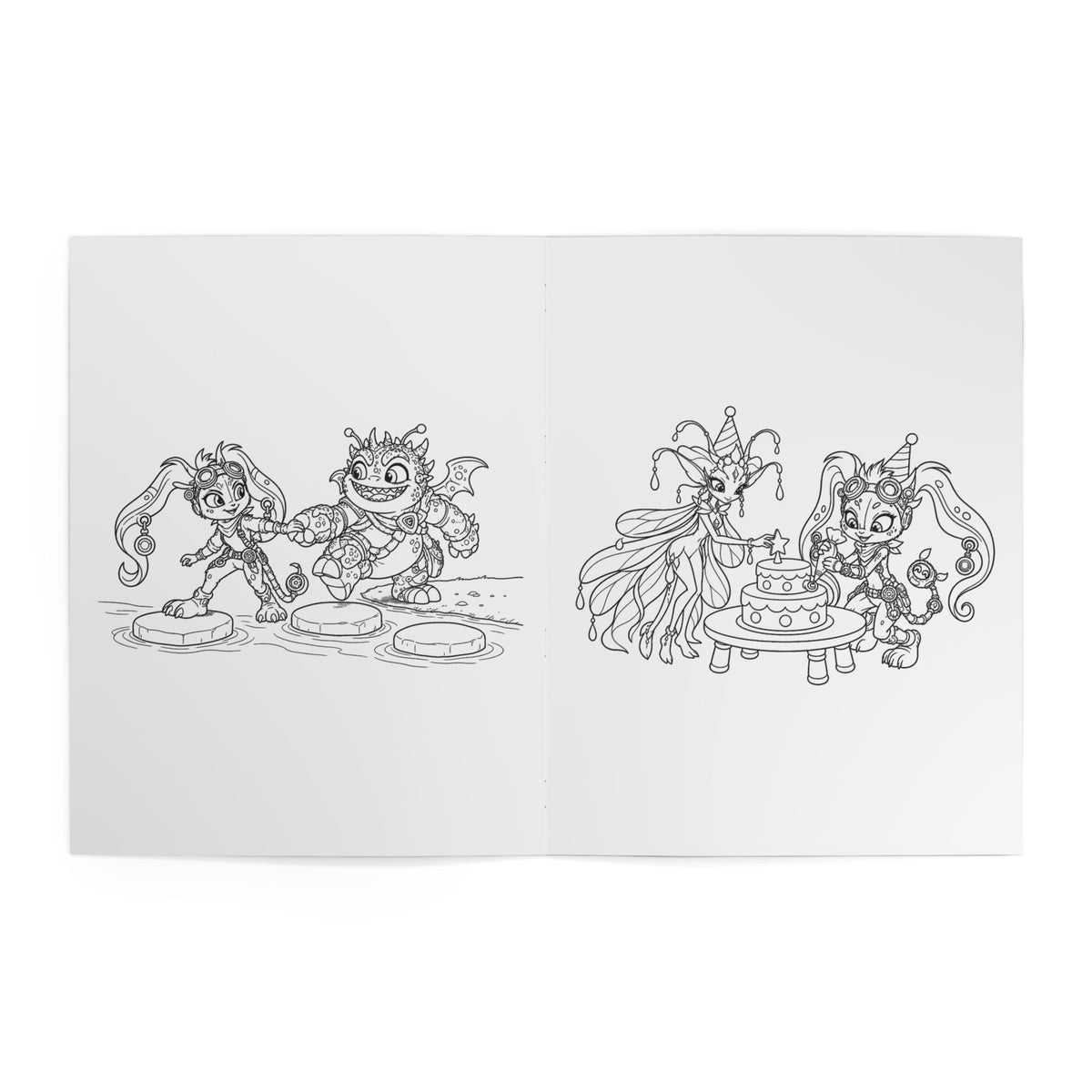 Cute Cosmic Days Kids' Coloring Book, Physical 24-Page Everyday Space Scenes