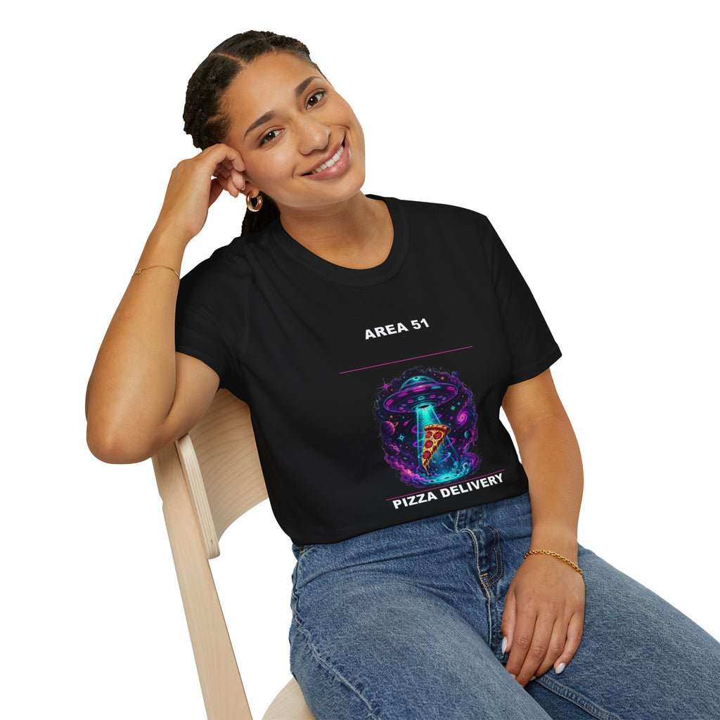 Area 51 Pizza Delivery T-Shirt | UFO Alien Abduction Slice