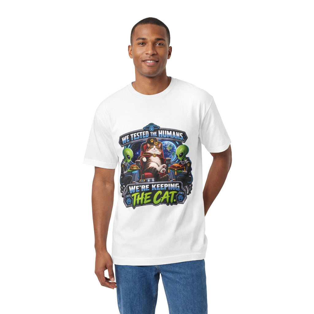 We Tested the Humans, We’re Keeping the Cat — Unisex Alien T-Shirt