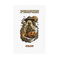 Pumpkin Pilot Poster | Satin 300gsm Halloween Space Alien Print