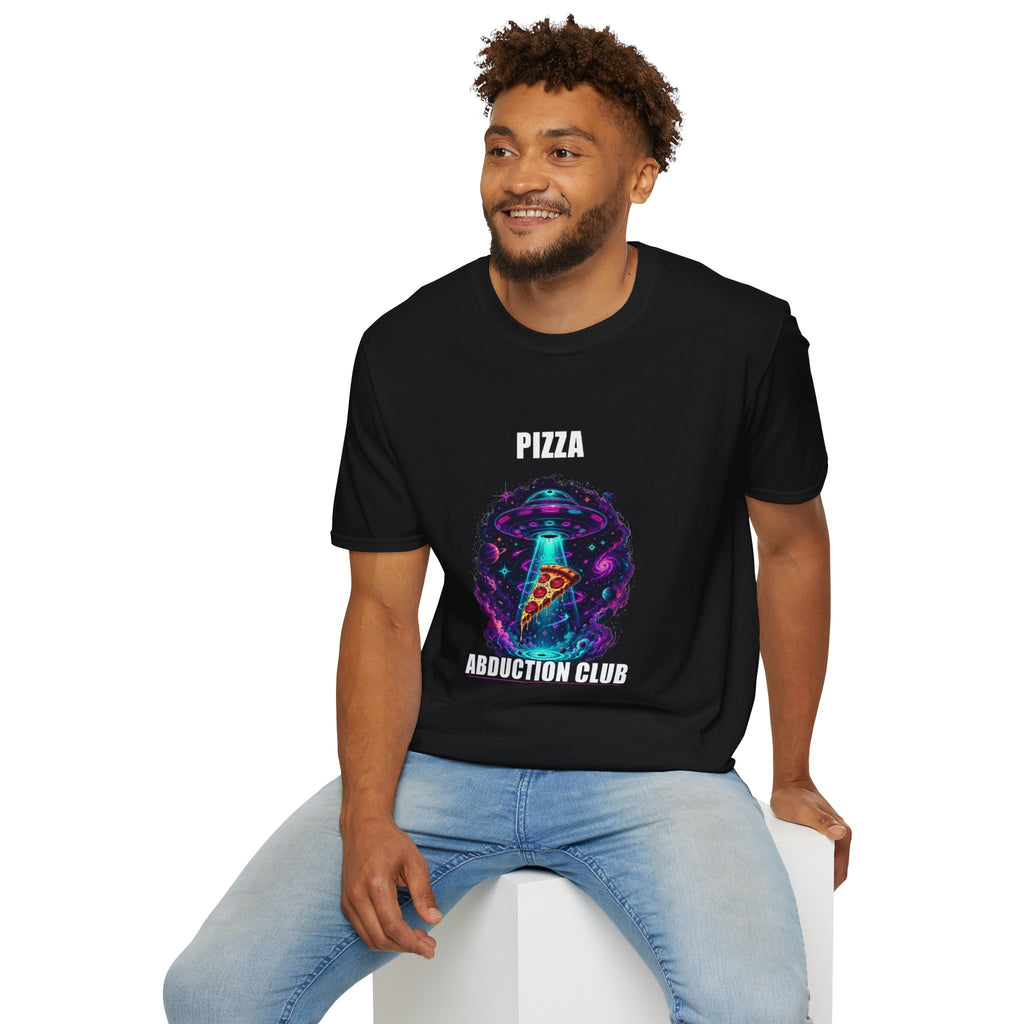Pizza Abduction Club T-Shirt | UFO Alien Pizza Graphic