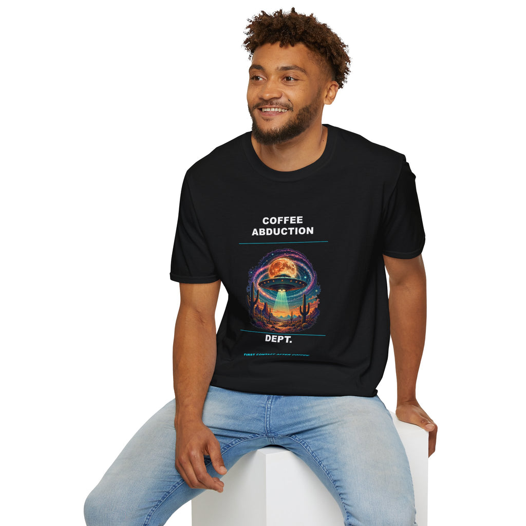 Coffee Abduction T-Shirt | UFO Coffee Alien Design
