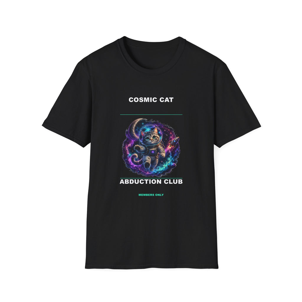 Cosmic Cat Abduction Club T-Shirt | Space Cat Graphic Tee