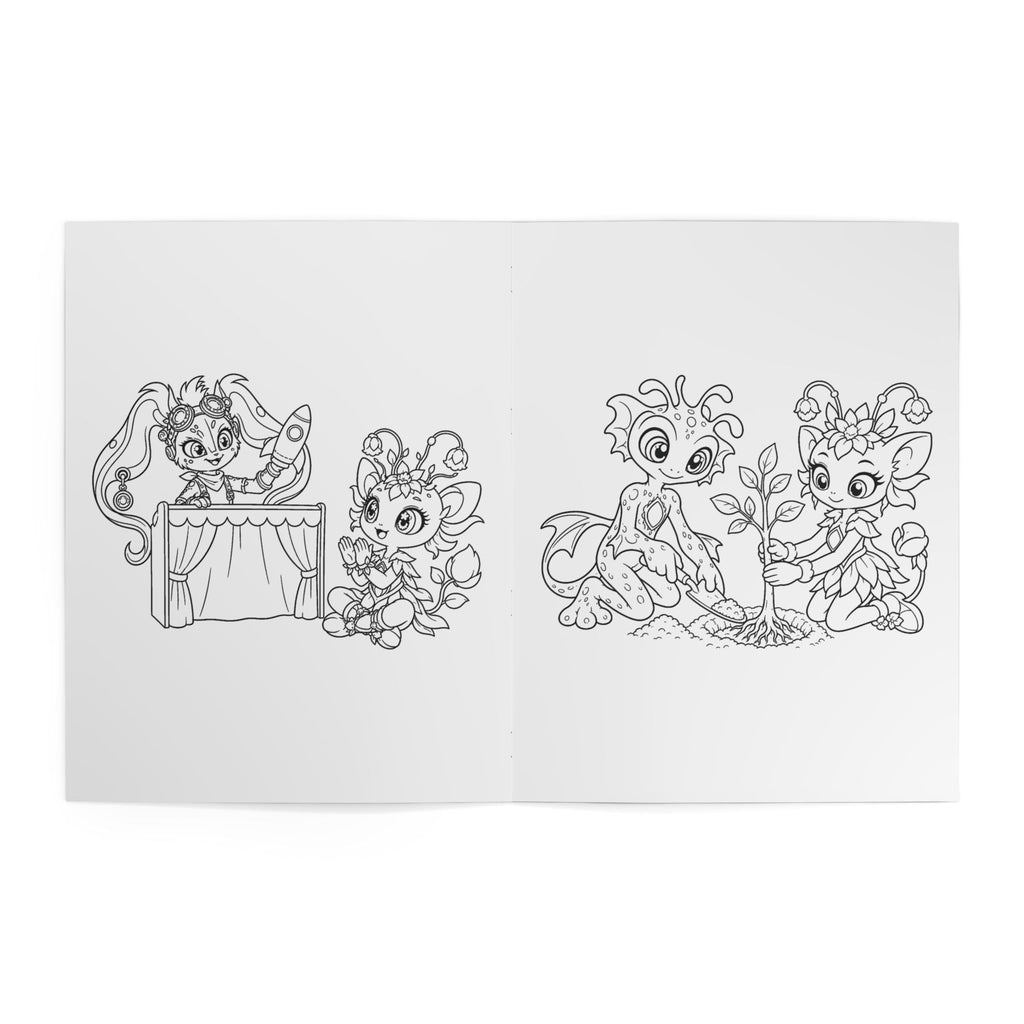 Teamwork and Games Kids' Coloring Book, Physical 24-Page Friendship Scenes