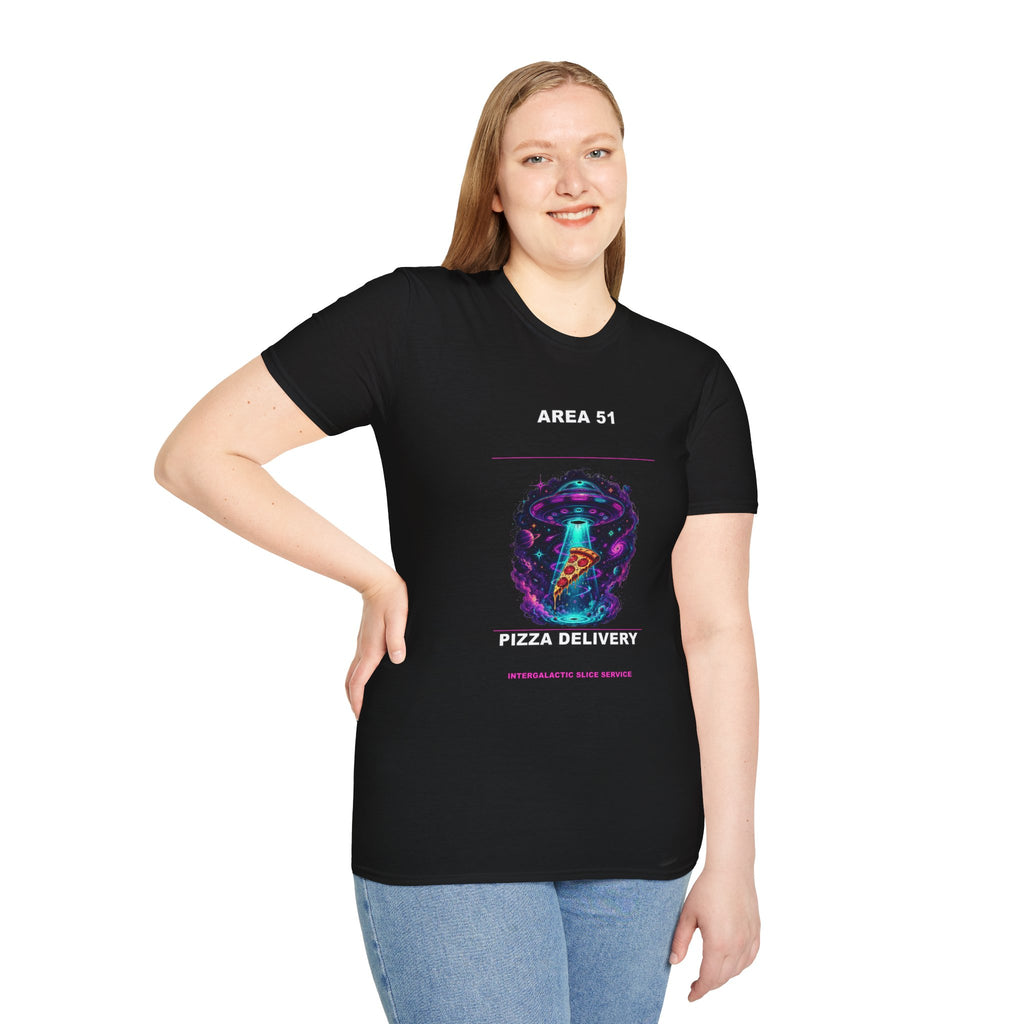 Area 51 Pizza Delivery T-Shirt | UFO Alien Abduction Slice