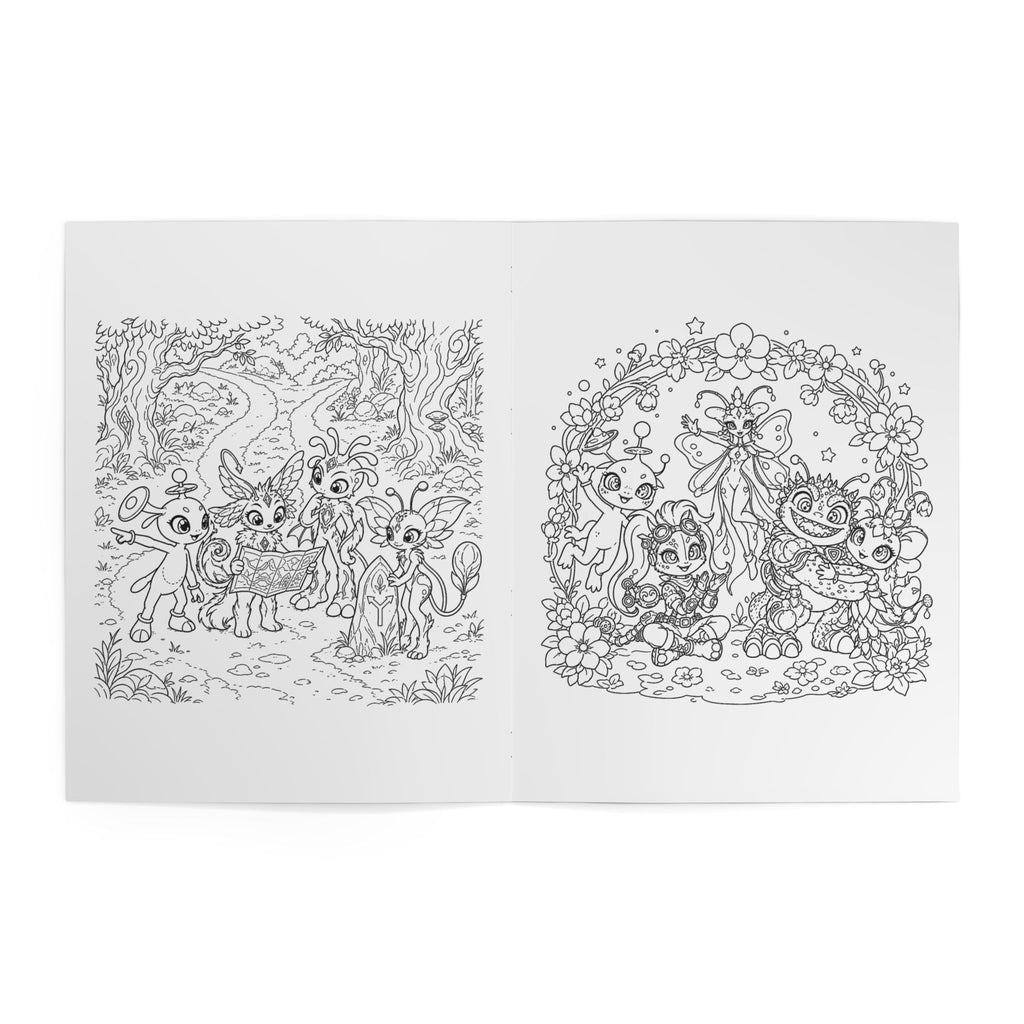 Magical Worlds Kids' Coloring Book, Physical 24-Page Cosmic Fantasy Scenes