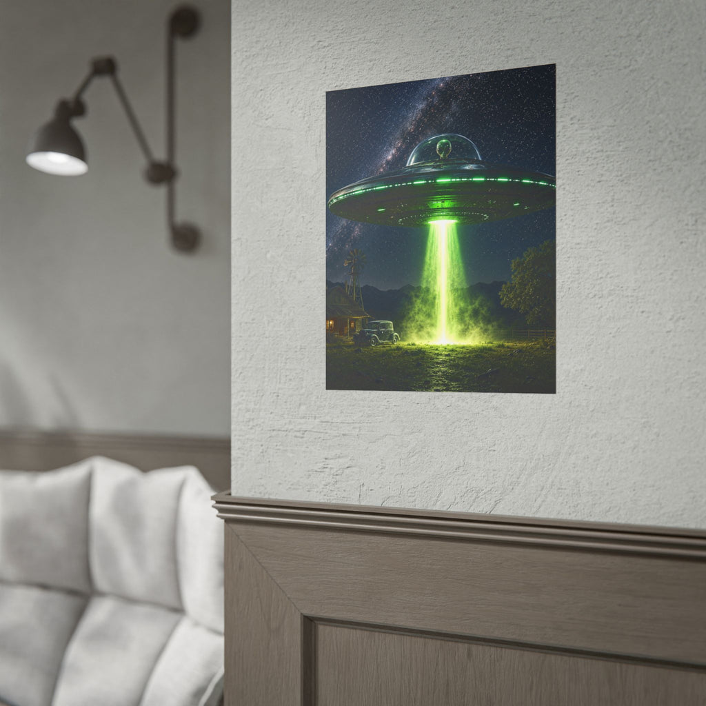 Alien UFO Abduction Poster | Rolled Posters