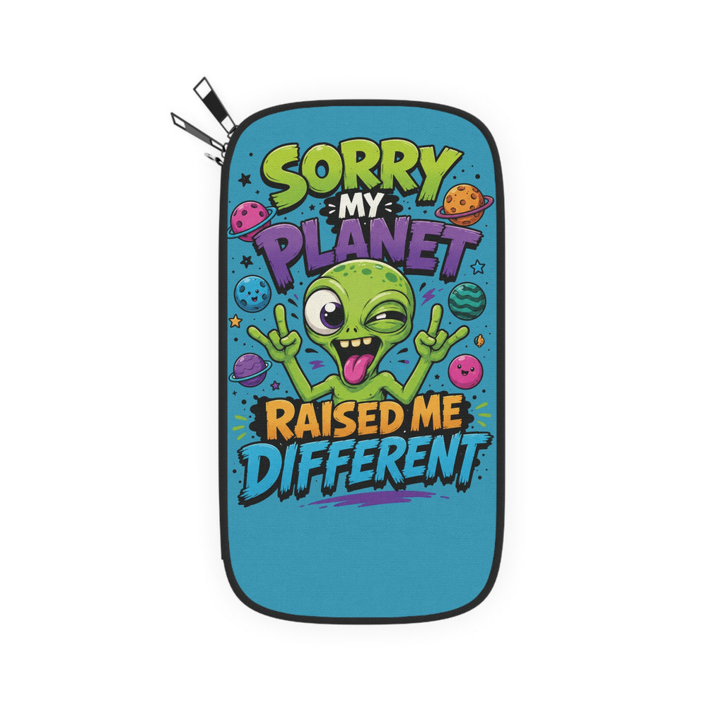 Sorry My Planet Raised Me Different Passport Wallet | Alien Space Design
