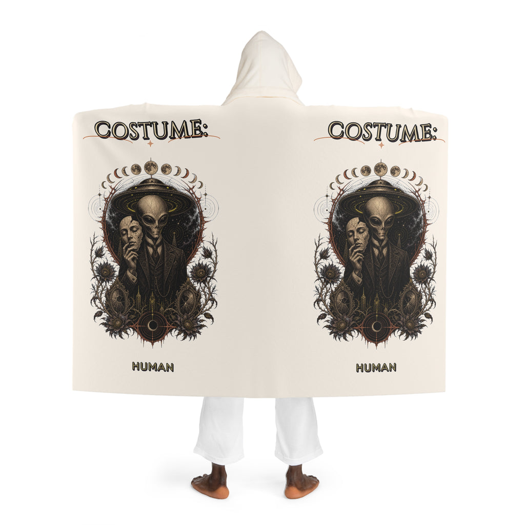 Costume Skull Hooded Sherpa Blanket | Halloween Gothic Cloak Throw
