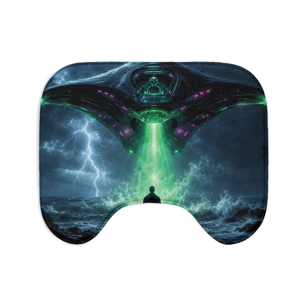 Alien Encounter Toilet Three-Piece Set | UFO Abduction Bathroom Decor