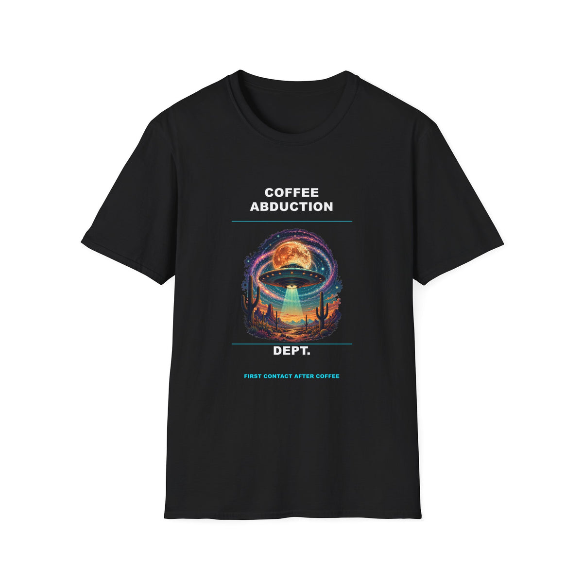 Coffee Abduction T-Shirt | UFO Coffee Alien Design