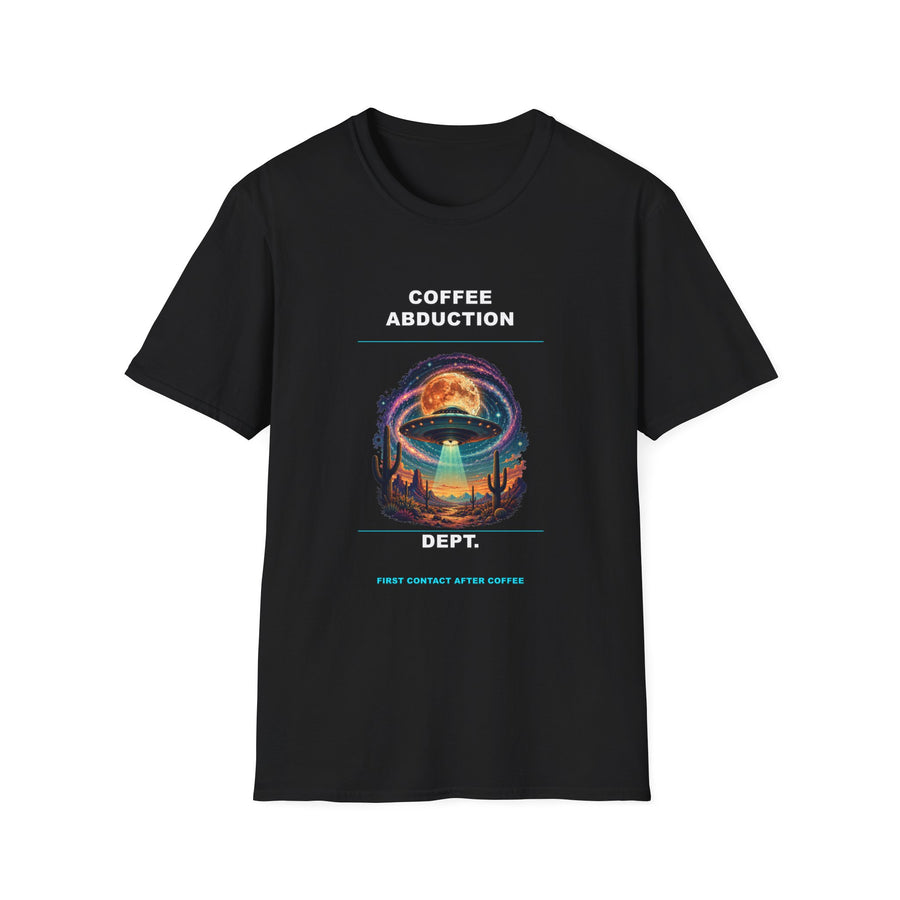 Coffee Abduction T-Shirt | UFO Coffee Alien Design