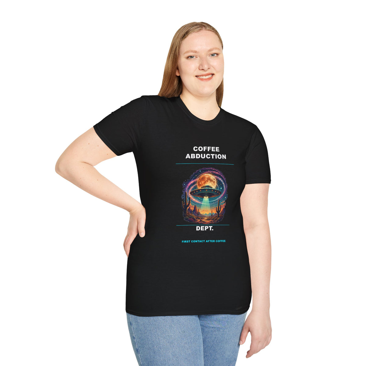 Coffee Abduction T-Shirt | UFO Coffee Alien Design