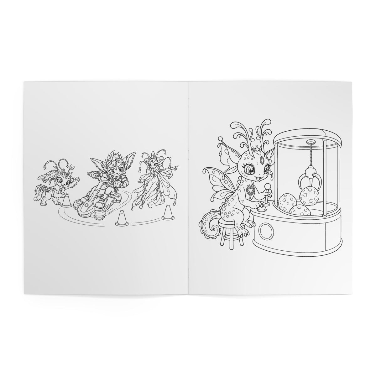 Vehicles and Gadgets Kids' Coloring Book, Physical 24-Page Rocket, Rover and Robot Scenes
