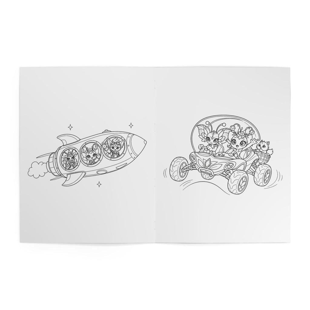 Space Adventures Kids' Coloring Book, Physical 24-Page Rocket and Planet Scenes