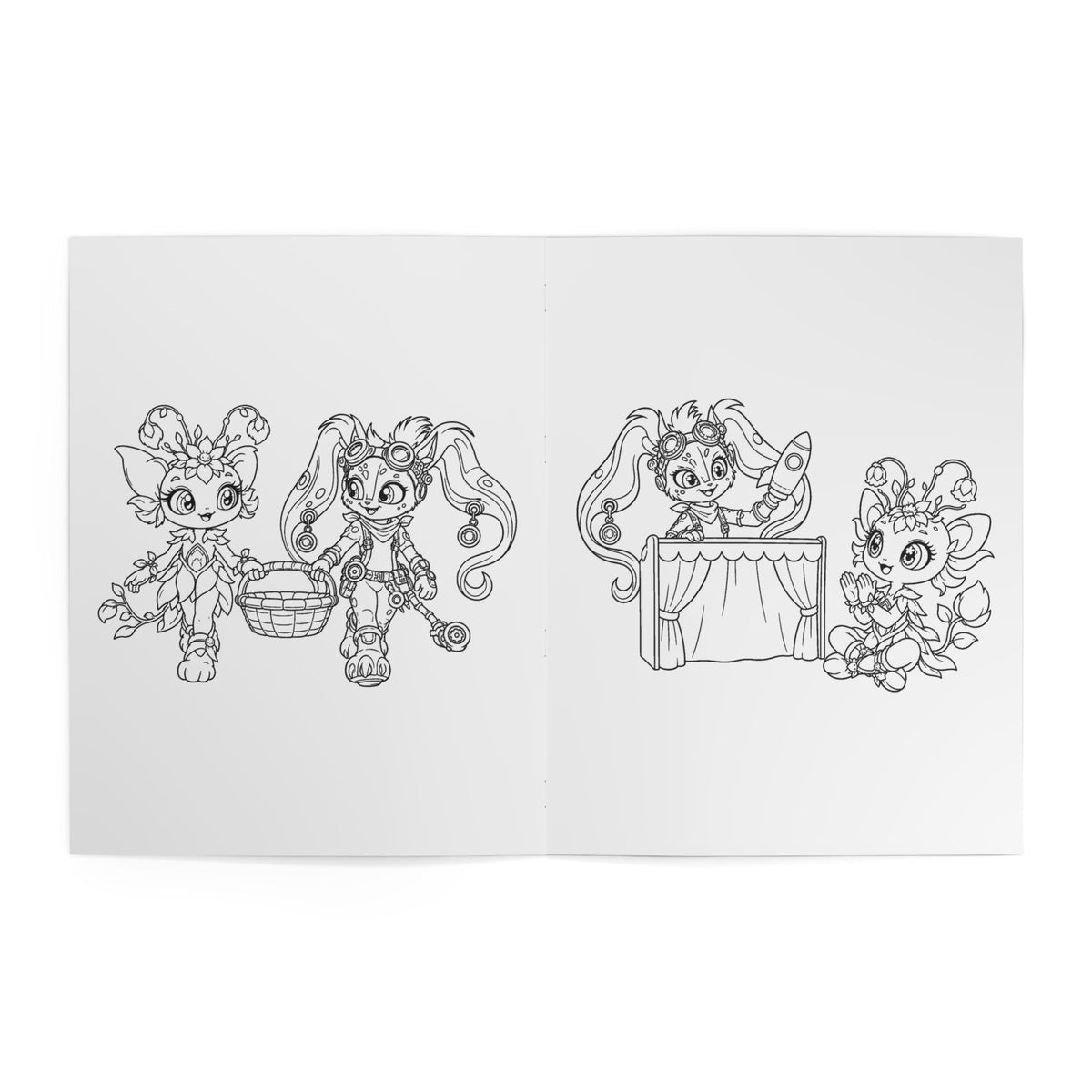 Magical Worlds Kids' Coloring Book, Physical 24-Page Cosmic Fantasy Scenes