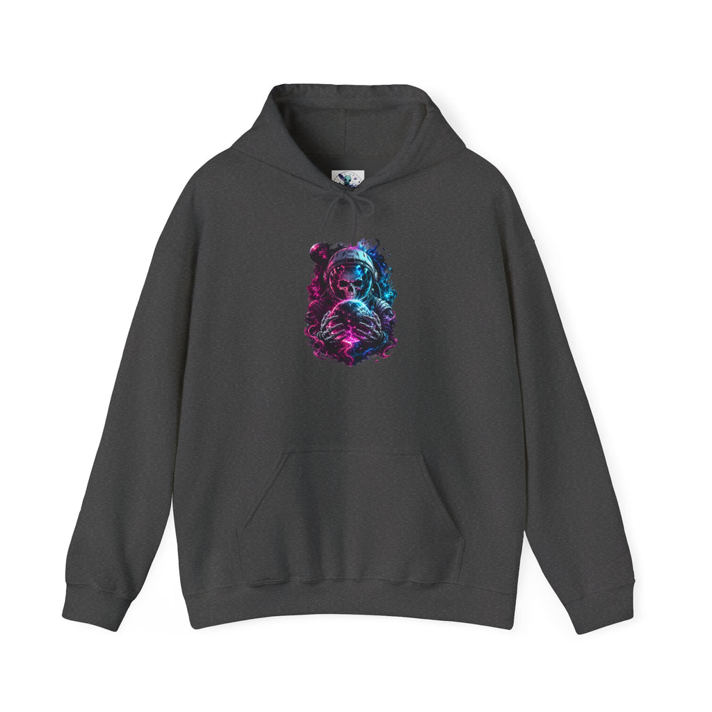 Neon Galaxy Bear hoodie | White Pullover Sweatshirt