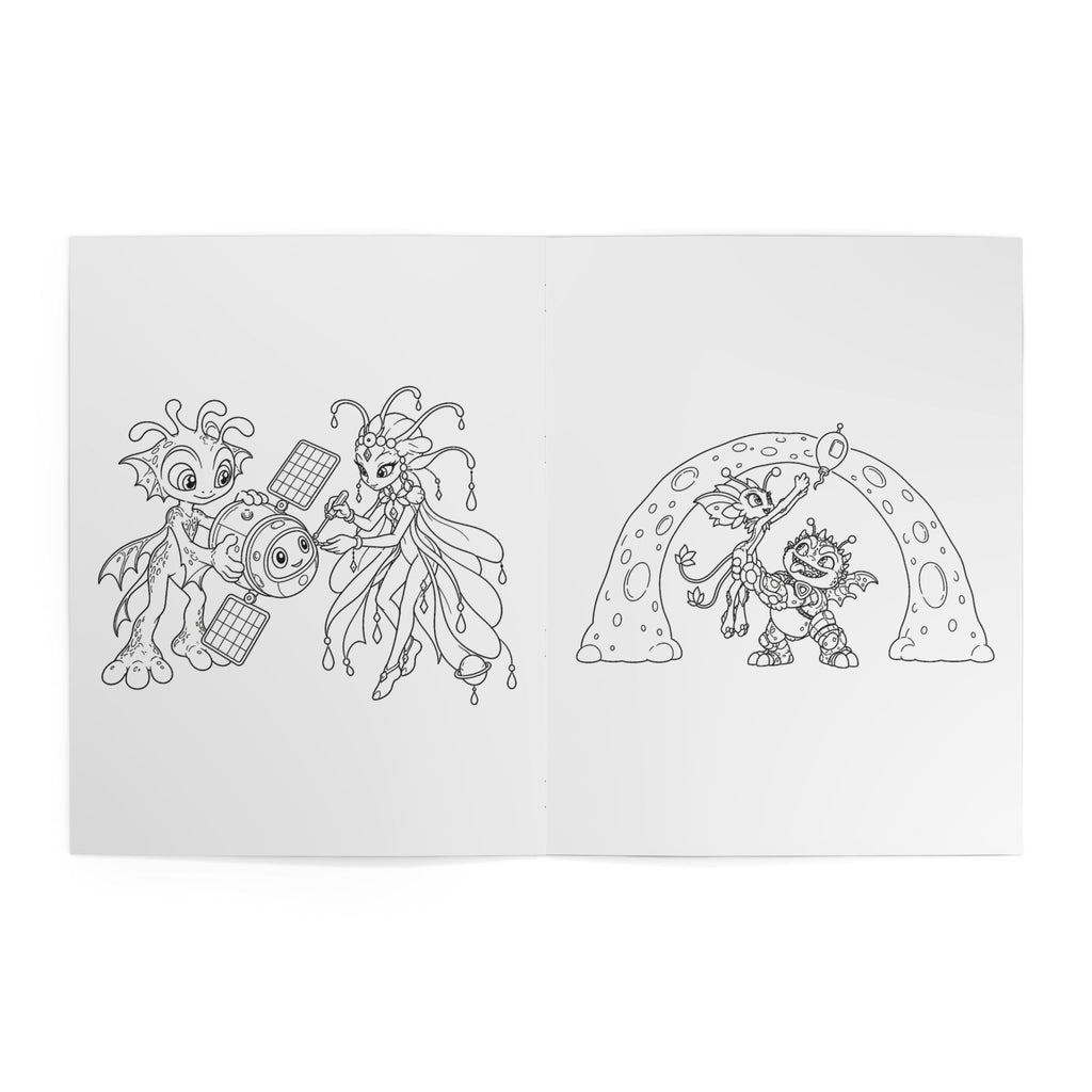 Spooky Space Fun Kids' Coloring Book, Physical 24-Page Halloween Scenes