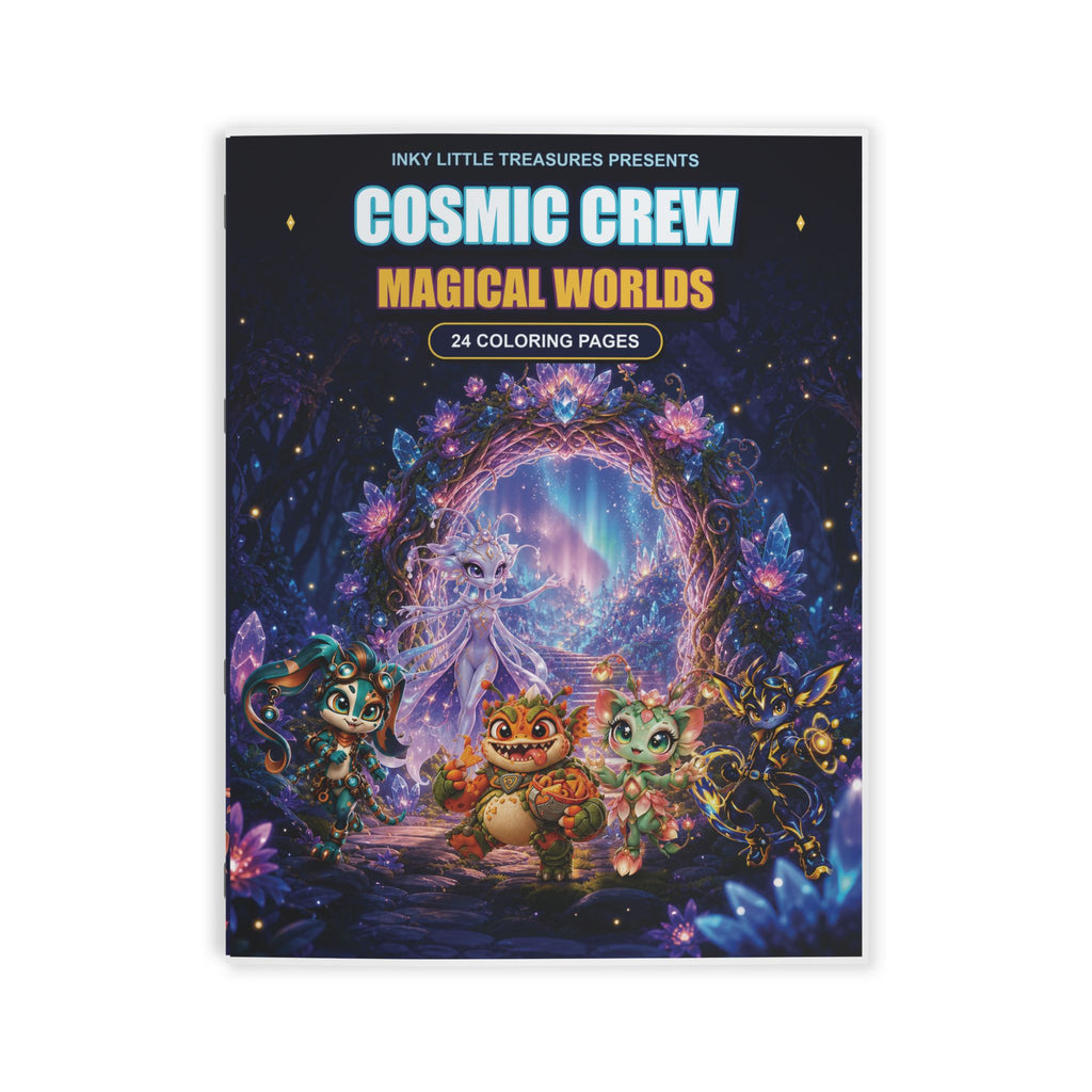 Magical Worlds Kids' Coloring Book, Physical 24-Page Cosmic Fantasy Scenes