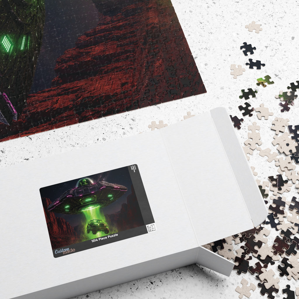 Alien UFO Abduction Scene Puzzle