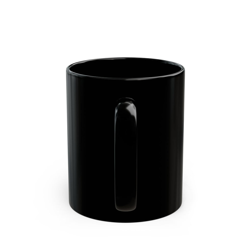 Alien Abduction Scene Mug | Black Ceramic Coffee Cup