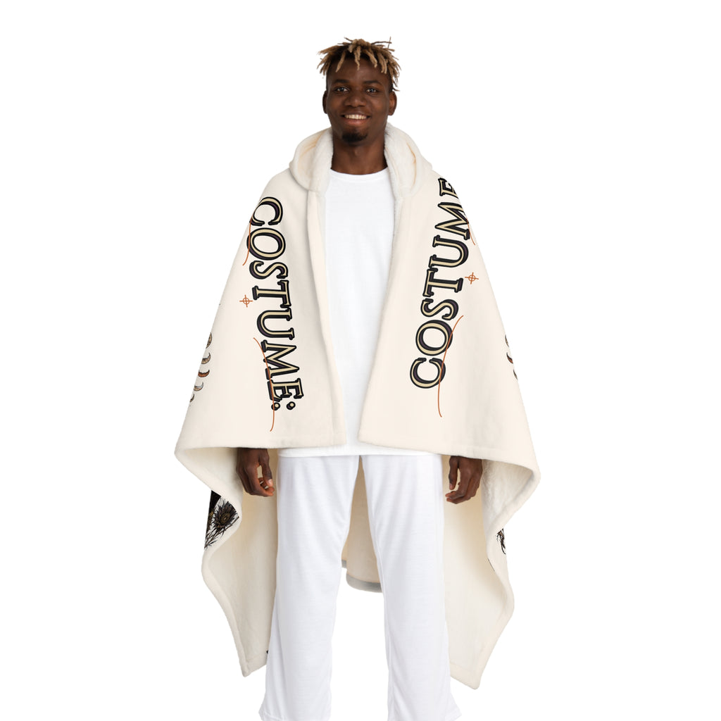 Costume Skull Hooded Sherpa Blanket | Halloween Gothic Cloak Throw