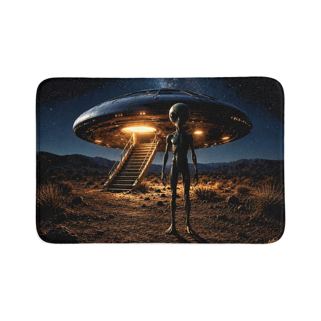 Alien Encounter Toilet Three-Piece Set | UFO Abduction Bathroom Decor