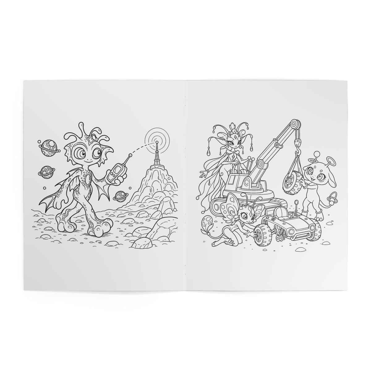 Moon Mission Kids' Coloring Book, Physical 24-Page Rover and Lunar Scenes