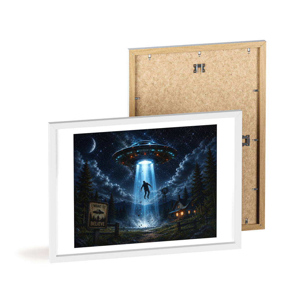 Alien Abduction Scene Poster | Framed UFO Wall Art