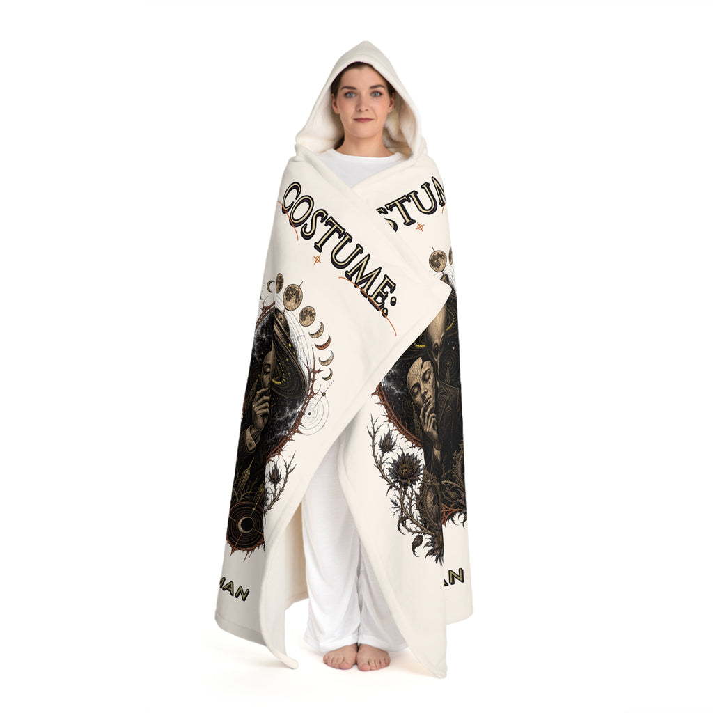 Costume Skull Hooded Sherpa Blanket | Halloween Gothic Cloak Throw
