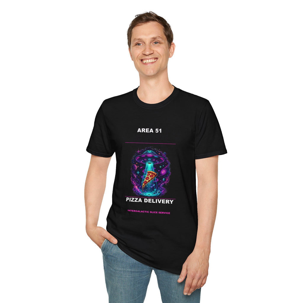 Area 51 Pizza Delivery T-Shirt | UFO Alien Abduction Slice
