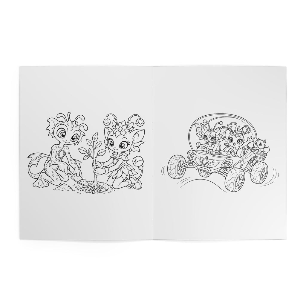 Spooky Space Fun Kids' Coloring Book, Physical 24-Page Halloween Scenes