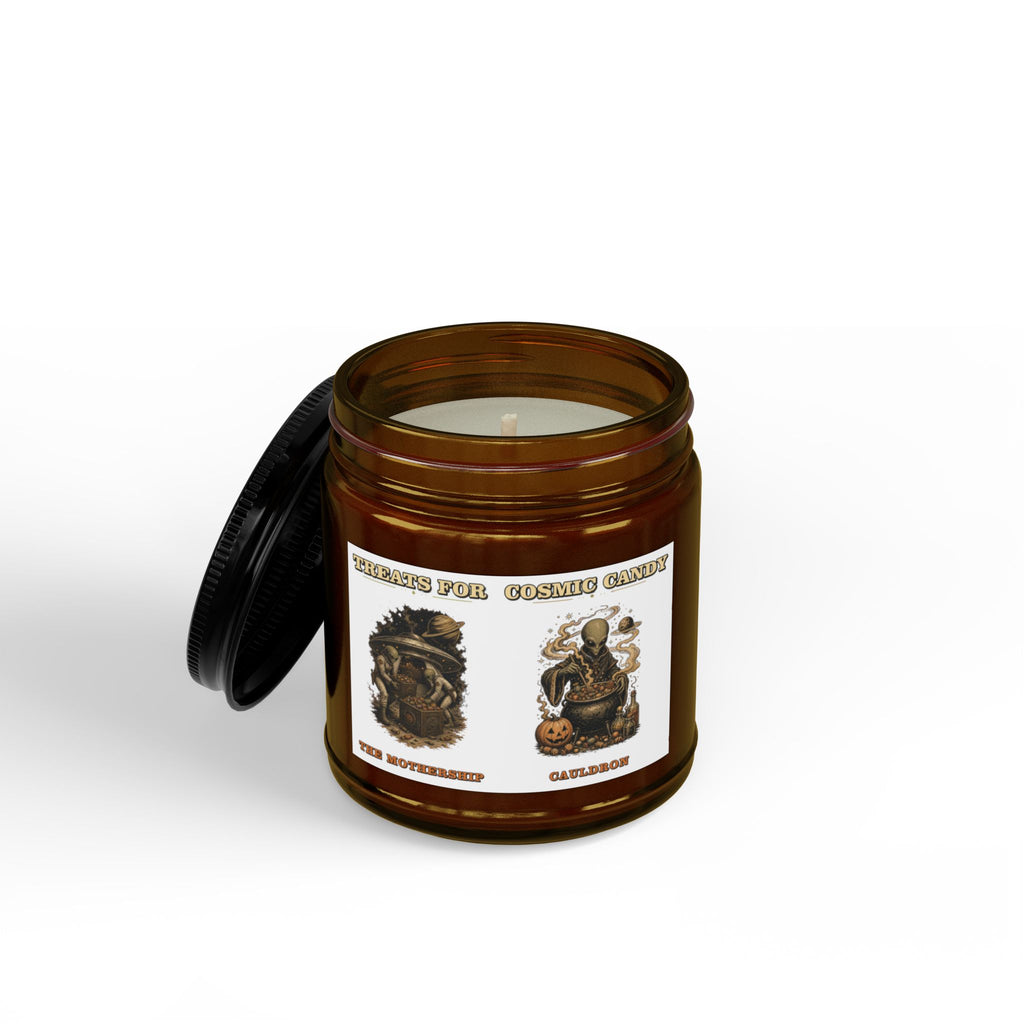 Cosmic Grave Artwork Candle | Soy Jar Candle with Black Lid