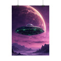 UFO Spaceship Poster Rolled Poster | Sci-Fi Alien Planet Wall Art